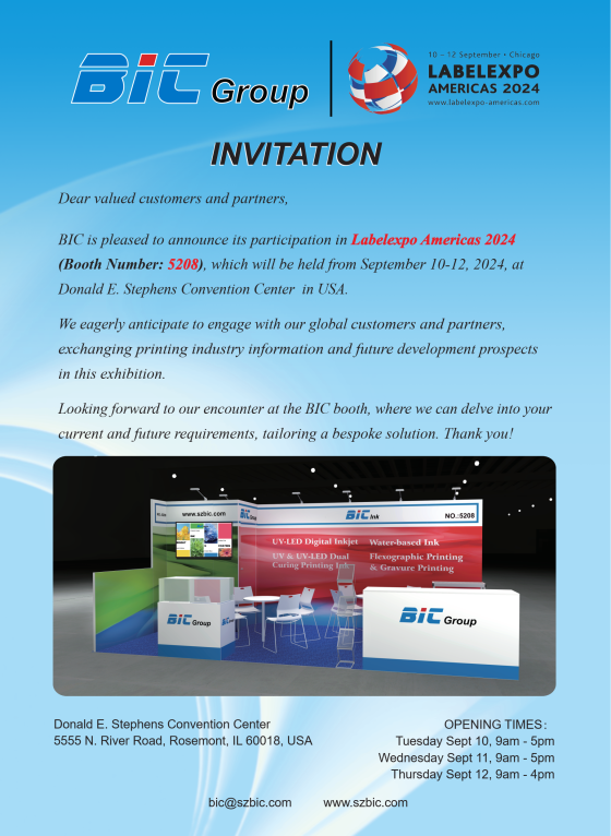 Invitation | BIC Group - Labelexpo Americas 2024 - Label Printing in Chicago, USA